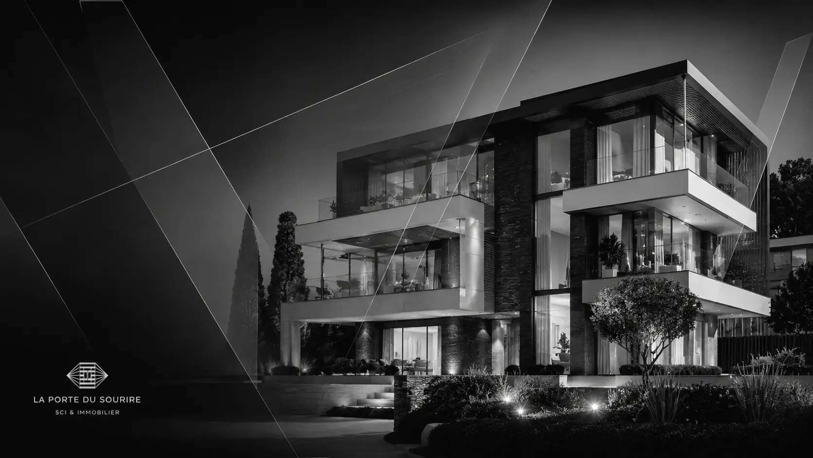 Maison moderne haut de gamme noir et blanc